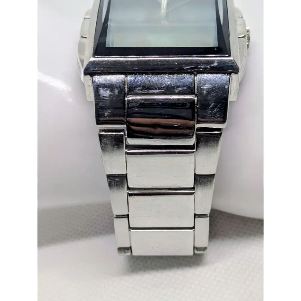 Men's Vintage George silver stainless steel Analog Digital Watch (Needs Battery)